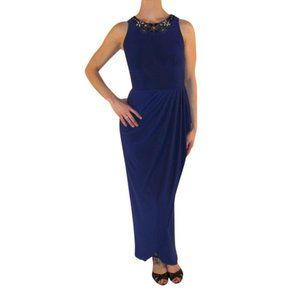 Lauren Ralph Lauren Embellished Neck Evening Gown
